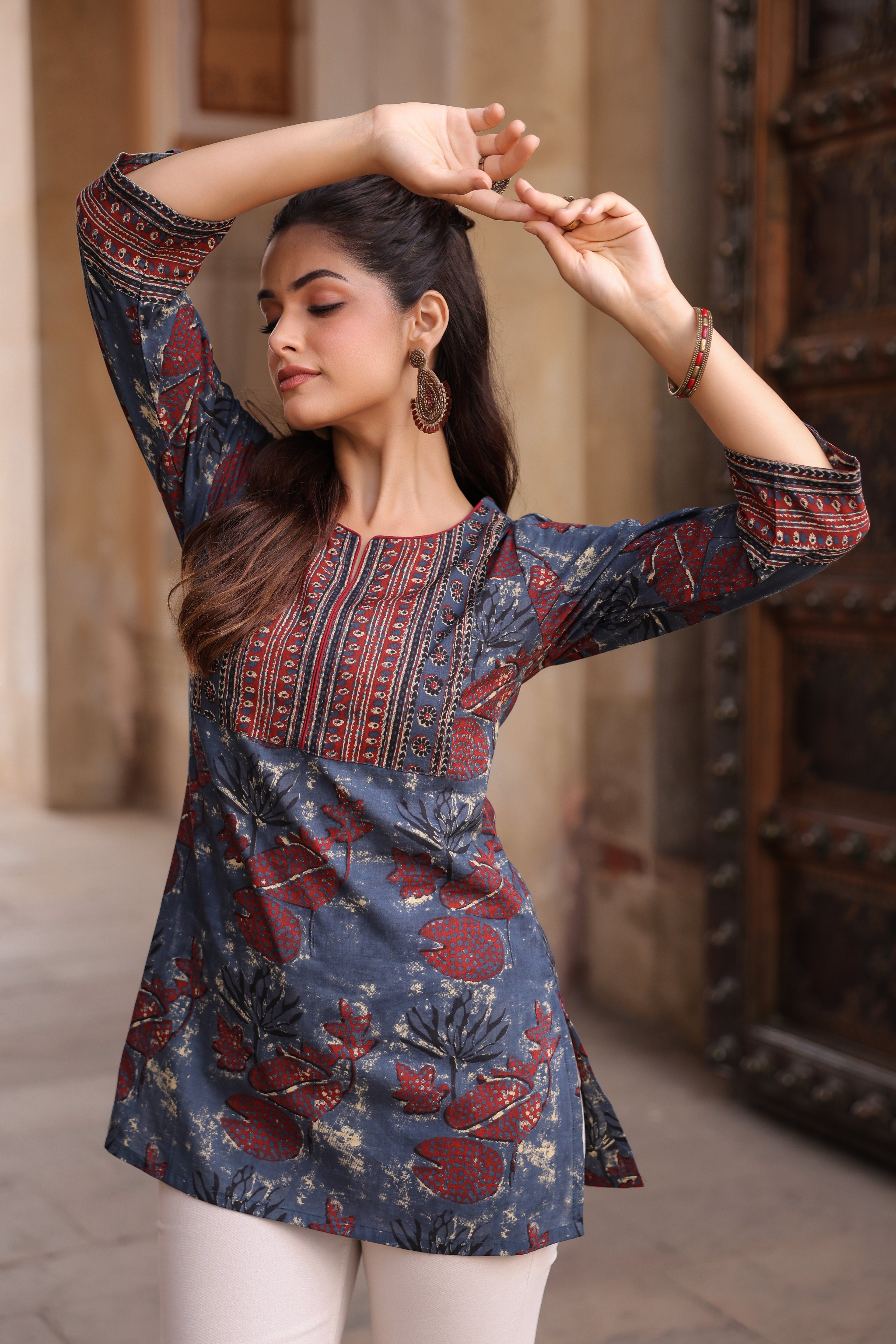Floral Print Cotton Top
