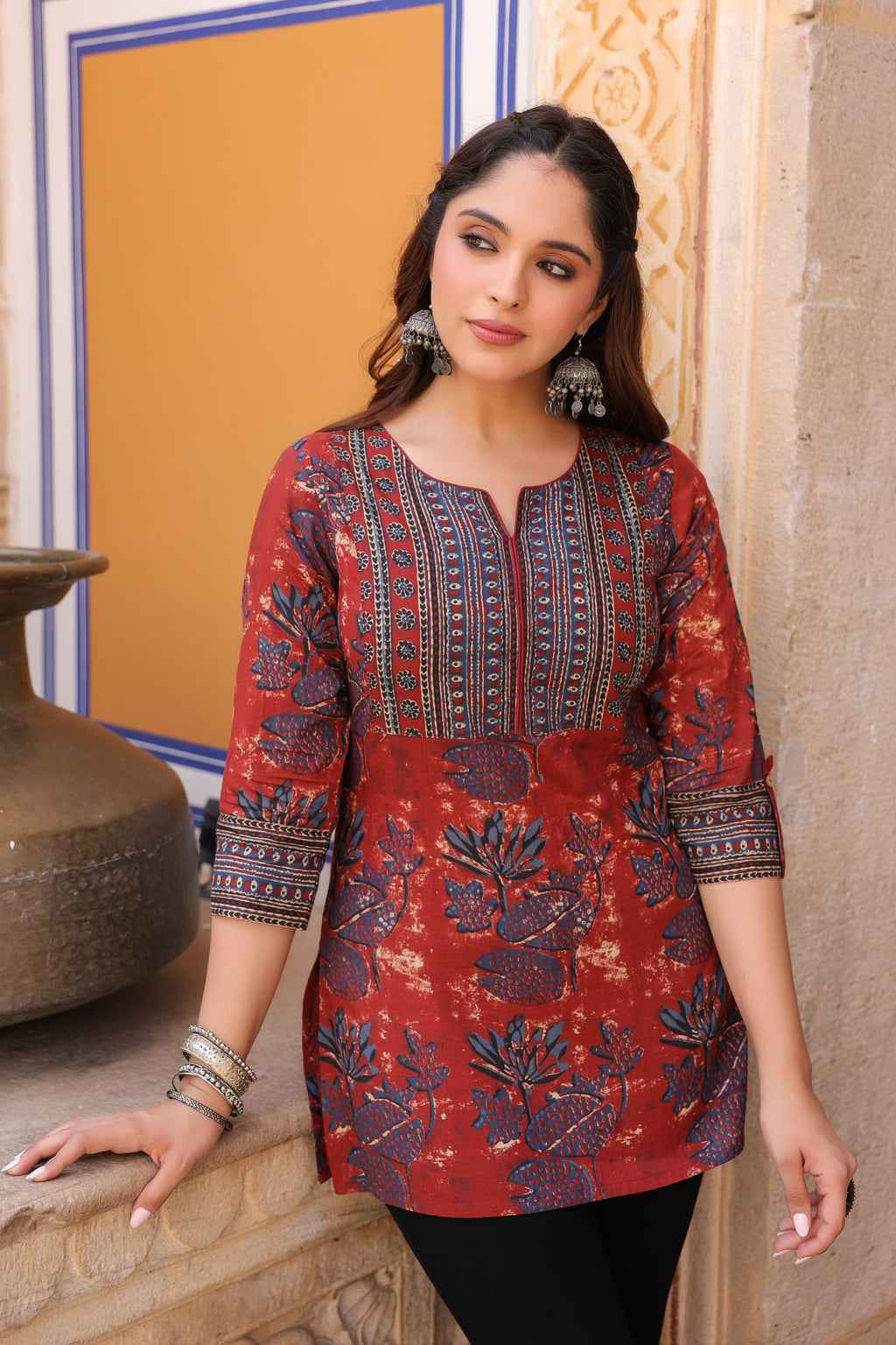 Floral Print Cotton Top